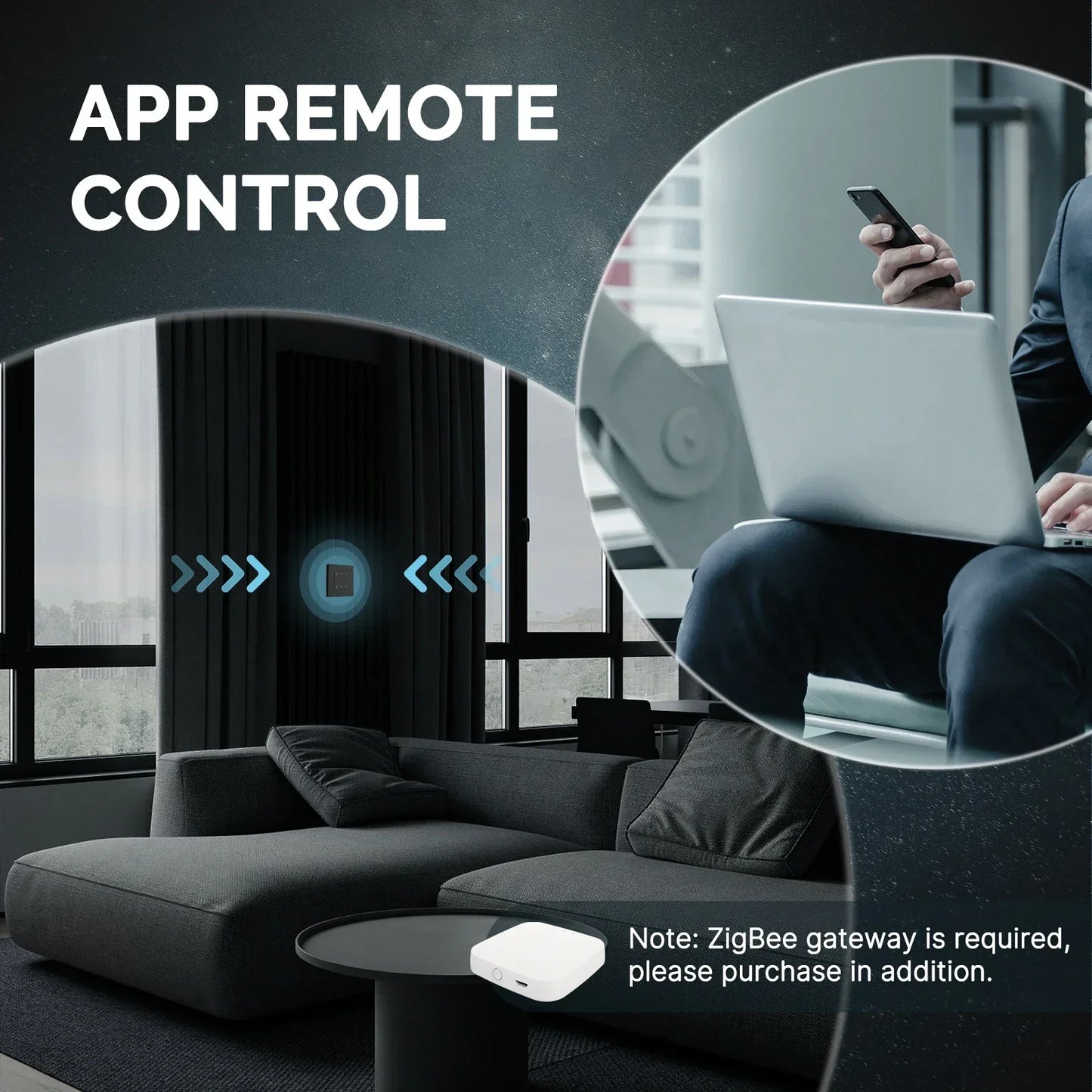 MOES Star Ring Series ZigBee Smart Light Switch Dimmer Switch and Curtain Switch Smart Life APP Work with Alexa Google Home