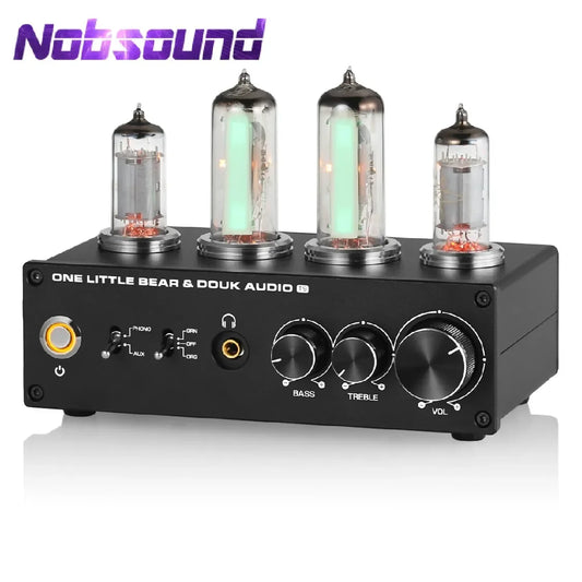 Nobsound T9 Mini 6E2 MM/MC Phono Stage Turntable Preamp HiFi Stereo Audio Vacuum Tube Preamplifier Dekstop Headphone Amp
