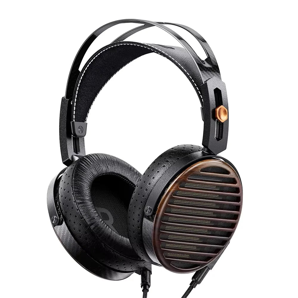 FiiO FT7 Gold Diaphragm Open-Back 106mm Large Planar Headphone Hi-Res Audio Music Wired Headset 4.4mm Large Carbon Fiber Body