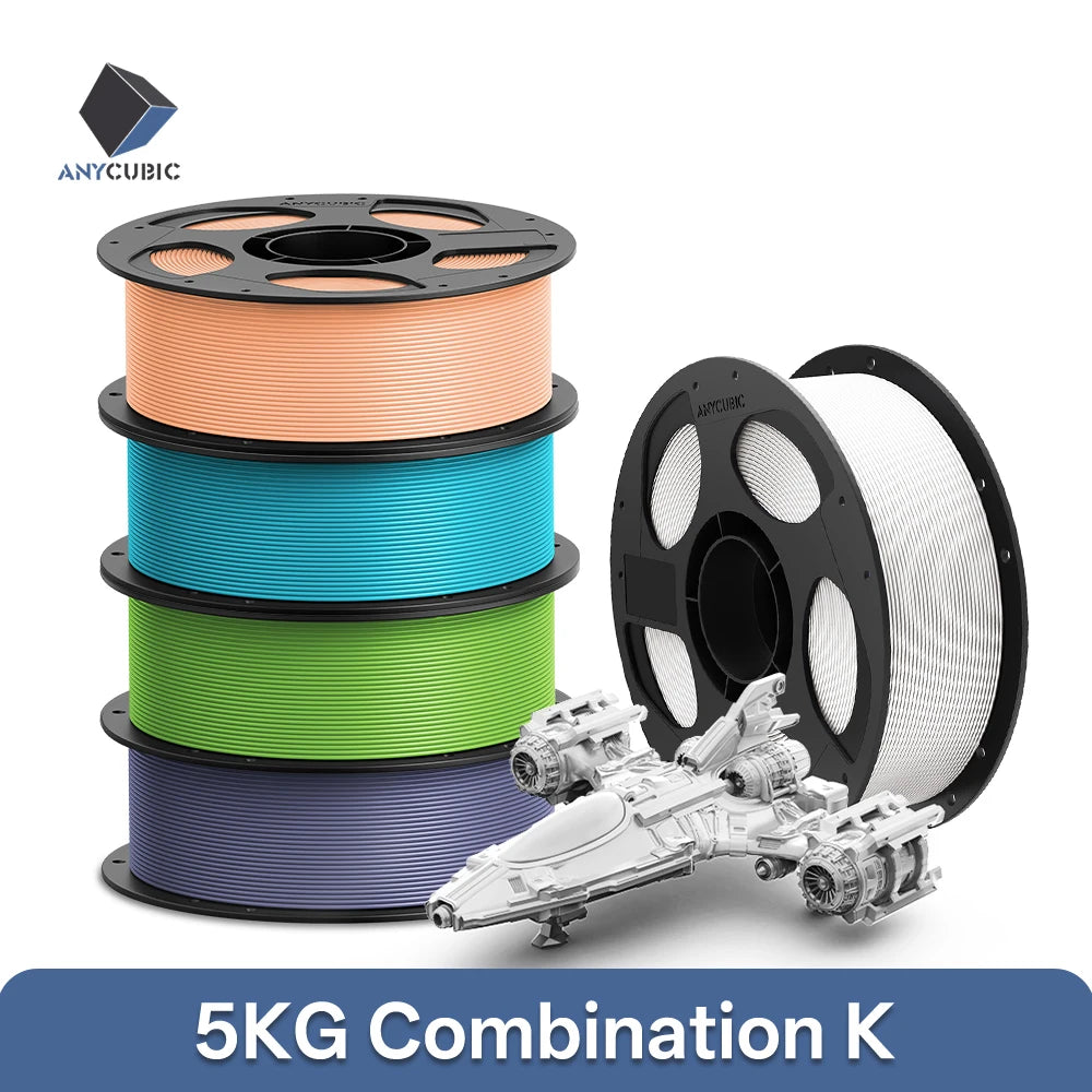 5 KGYCUBIC PLA Filament For FDM 3D Printer 1.75mm Eco-friendly 3D Printing Material Failment For Kobra S1C K3C EU US Warehouse