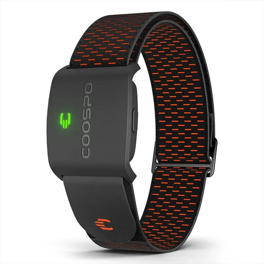 Sensor Armband Heart Rate Monitor with HR Zones/Calories for Fitness Running BLE5.0 ANT+ for Peloton,Zwift,Wahoo