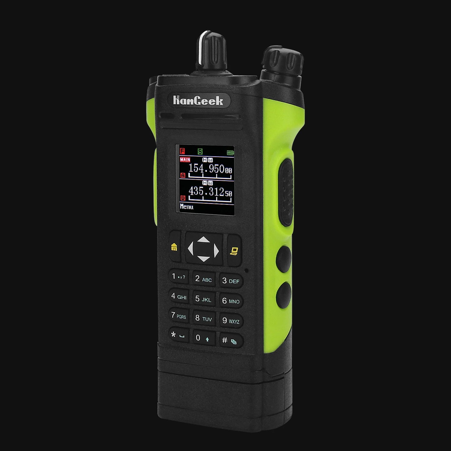 APX-8000 Green 12W 128CH VHF UHF Walkie Talkie Dual Band Radio Dual PTT and Duplex