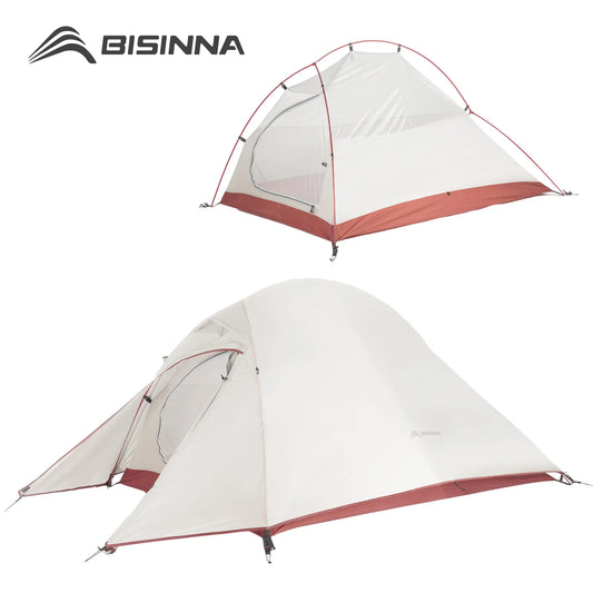 Ultralight Camping Tent Backpack Tent 20D Nylon Waterproof Outdoor Hiking Travel Tent Cycling Tent 1-2 Person
