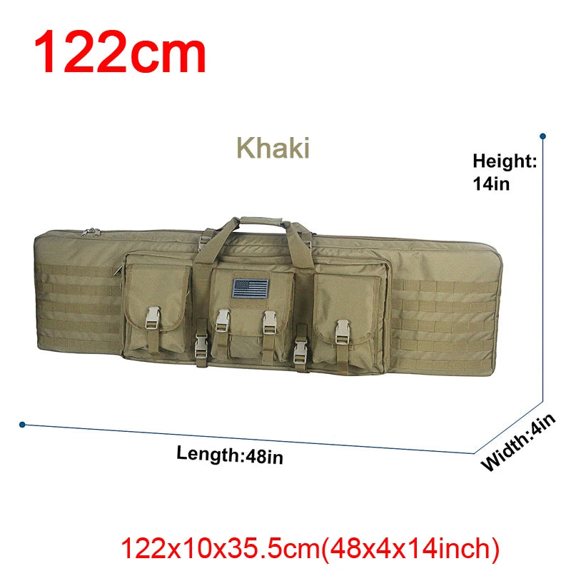 32 38 42 48 inch Tactical Double Rifle Case Molle Rifle Bag Sniper Airsoft Gun Case Backpack Hunting Gun Holster