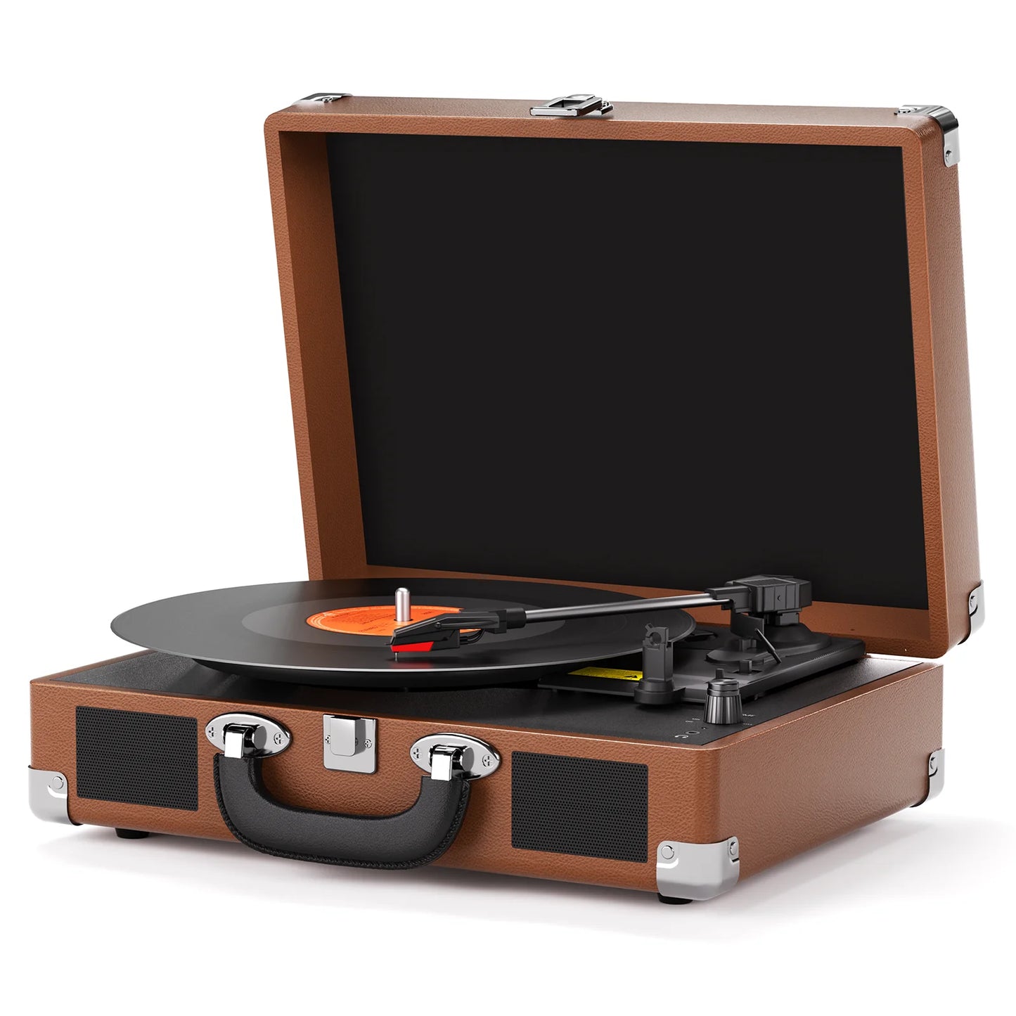 Record Player, 3-Speed 33/45/78RPM Vinyl Spinner with 2 Built-in Stereo Speakers, Headphone Jack
