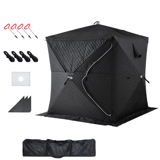 Outdoor Sauna Tent Pro Portable Steam & Dry Sauna for 4 Persons Heavy-Duty Oxford Cloth & Carbon Steel for Camping Home