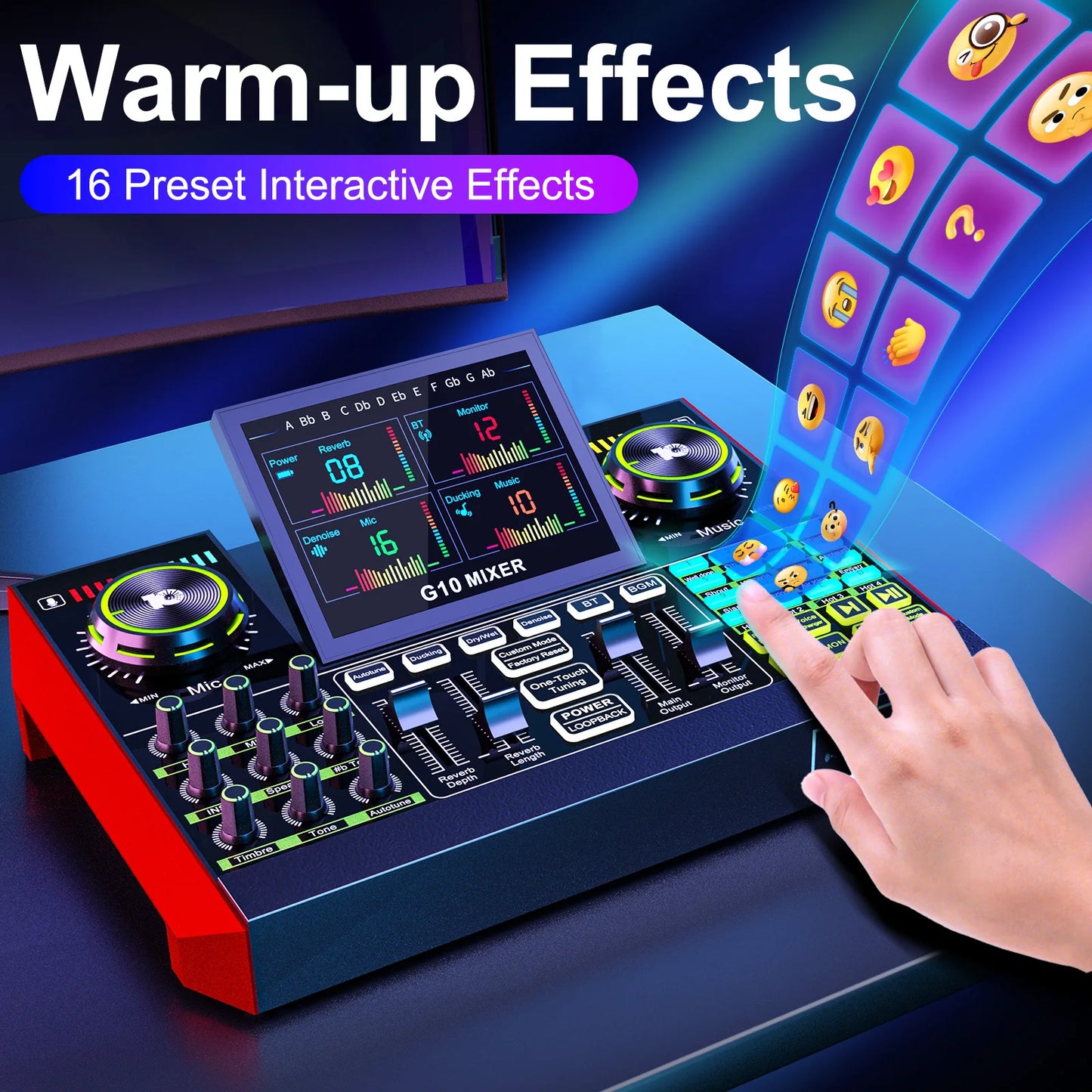 Professional Microphone Bundle with Voice Changer & Reverb Kit for Podcasting, Influencers, Kols, Singing, Gaming, And Djing. This Controller Equipment Is Designed for Studio-Quality Recording And Electronic Music Mixing