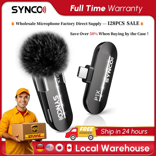 SYNCO P1XT P2XT P1XL P2XL Wholesale Professional Condenser Microphone for Phone Live Streaming Studio 128PCS Bulk Order