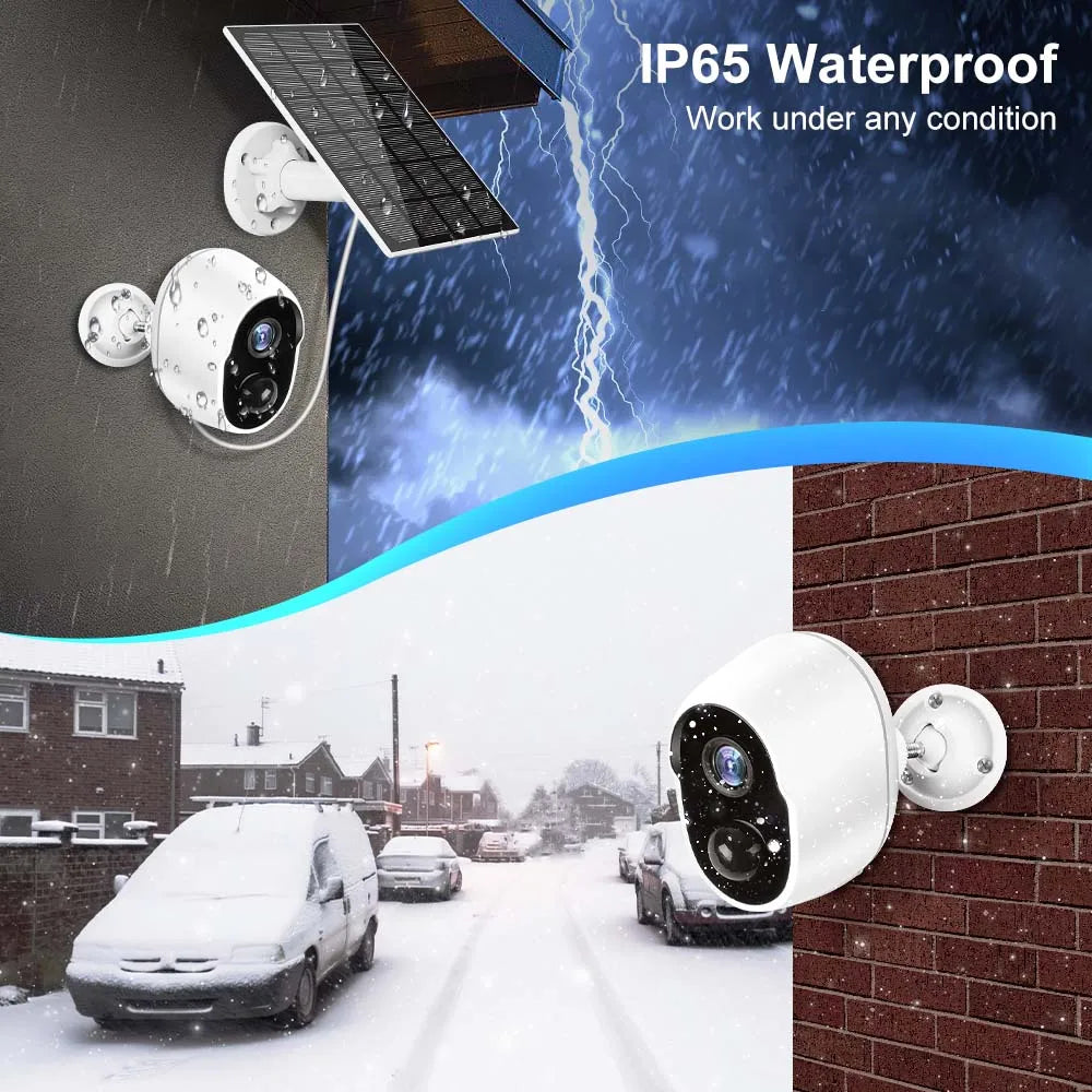 3MP 9000mAh Battery WIFI Surveillance Camera Tuya Smart Home Outdoor Security Protection Wireless CCTV Camera Solar Panel