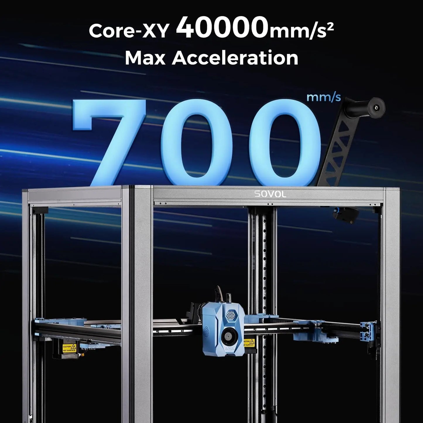 Core-XY 3D Printer Open Source, Max 700mm/s High Speed 3D Printers with 300℃ Clog-free Hotend and Camera