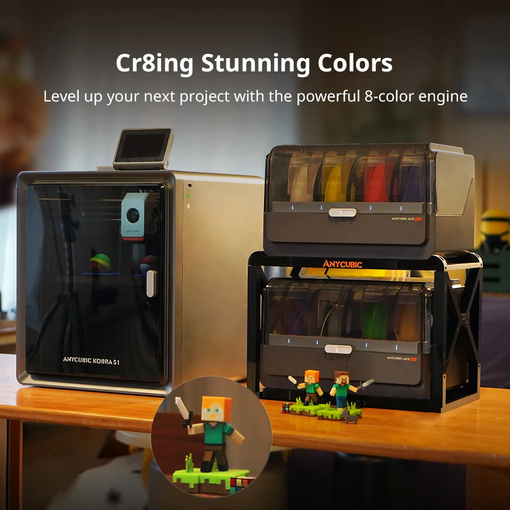 Combo Multi-Color 3D Printer Max Speed 600mm/s Core XY Stable Structure High Precision 3D Printer
