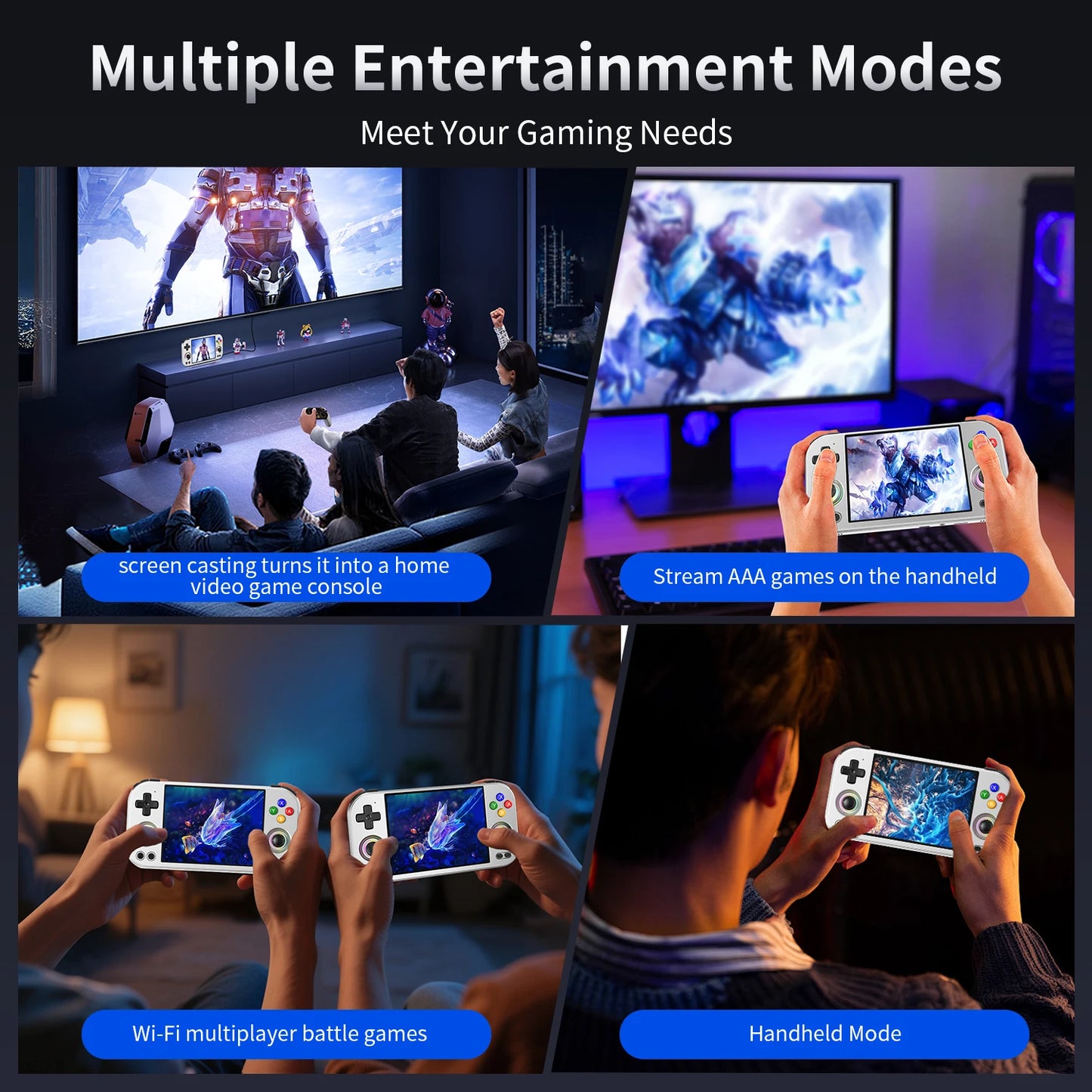 ANBERNIC RG 477M Retro Handheld Game Console Android 3D Hall Joystick Video Games Player Supports WIFI Al Assistant RixelHK FOTA