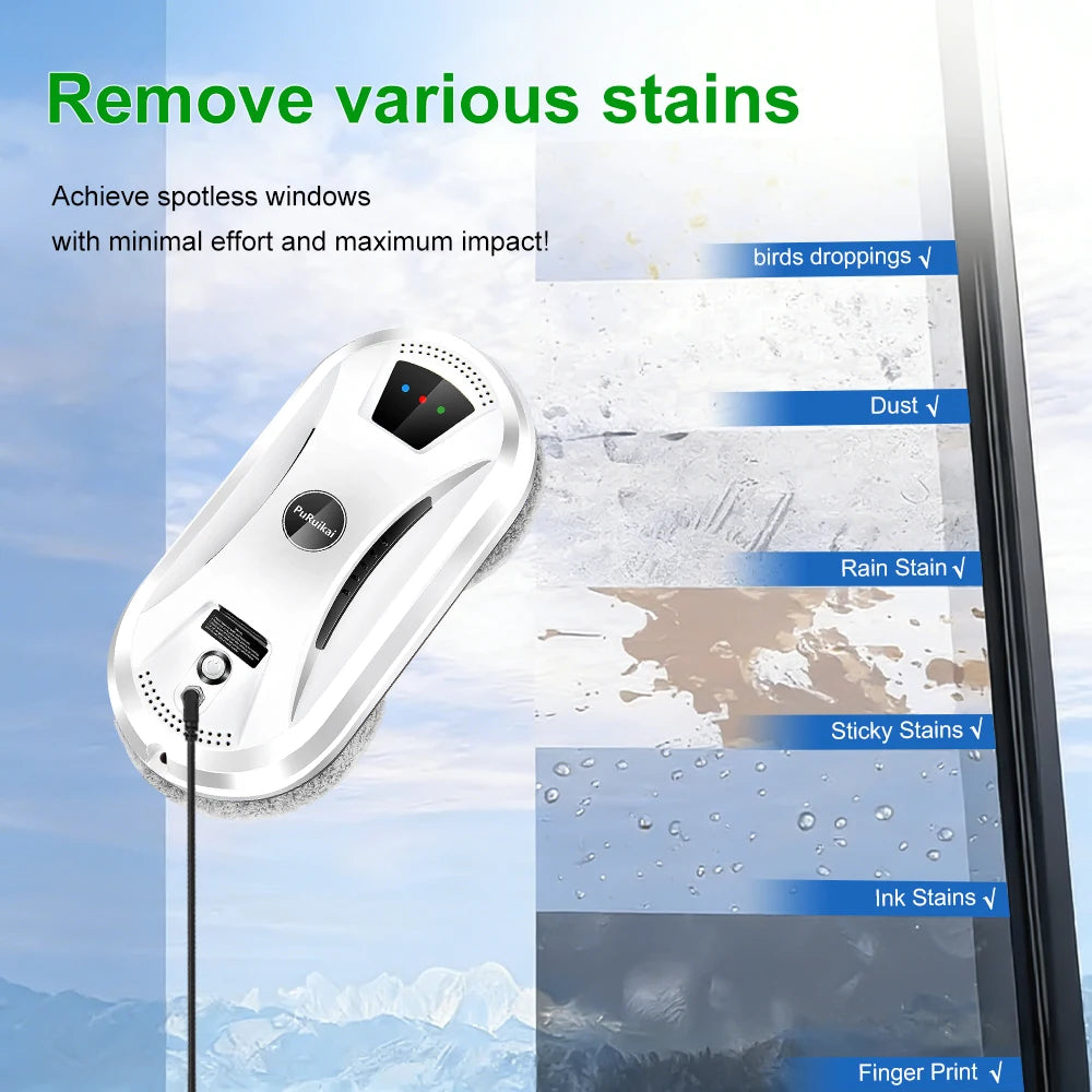 Ultra Thin Robot Vacuum Cleaner Window Cleaning Robot Window Electric Glass Limpiacristales Remote Control For Home