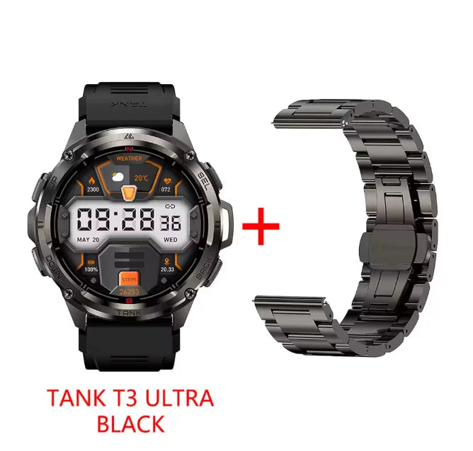 Ultra GPS Smart Watch for Men Rugged Smartwatch 470mAh Fitness AMOLED Bluetooth Electronic Watches