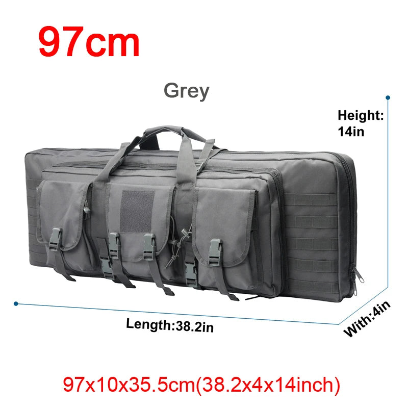 32 38 42 48 inch Tactical Double Rifle Case Molle Rifle Bag Sniper Airsoft Gun Case Backpack Hunting Gun Holster
