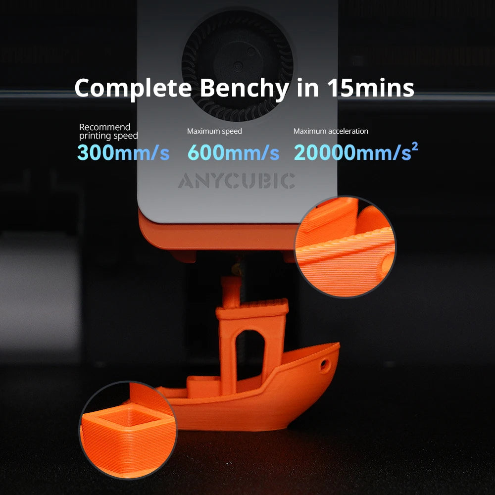 Combo Multi-Color 3D Printer Max Speed 600mm/s Core XY Stable Structure High Precision 3D Printer