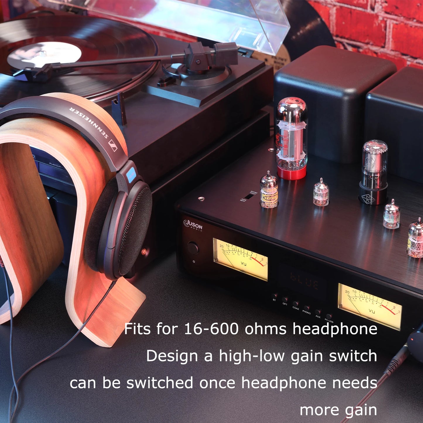 Juson Audio JTA200 300WRMS EL34 Class AB Intergrated Tube Amp With Headphone Sub Out Ship from Oversea Warehouse