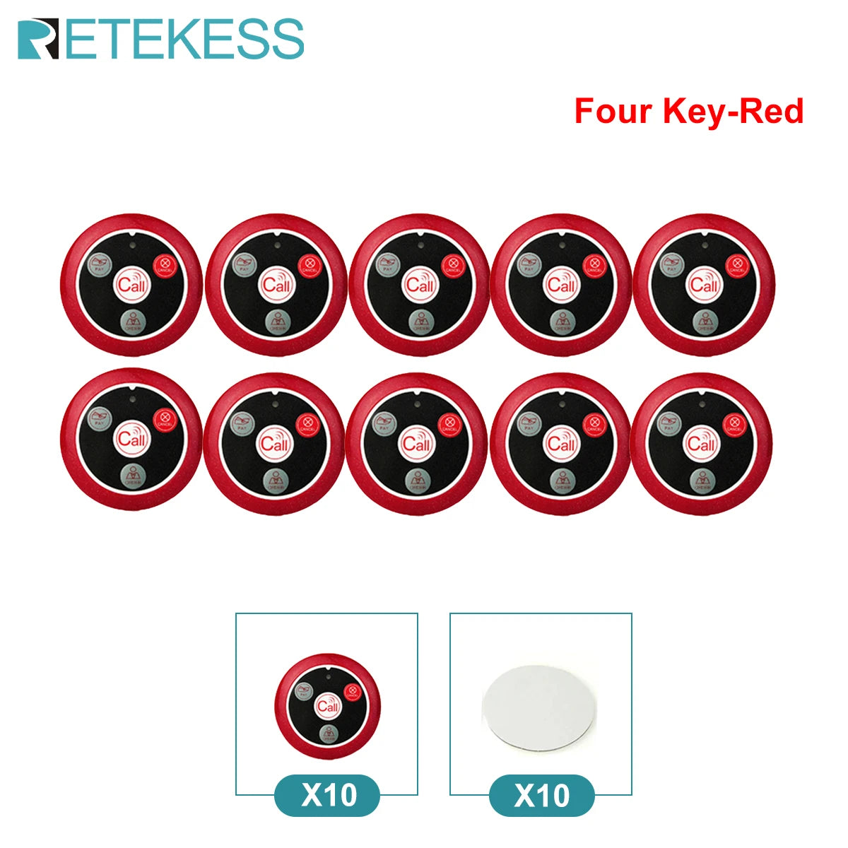 Wireless Waiter Calling System Restaurant Pager T128 Watch Receiver T117 Call Button Customer Service For Cafe