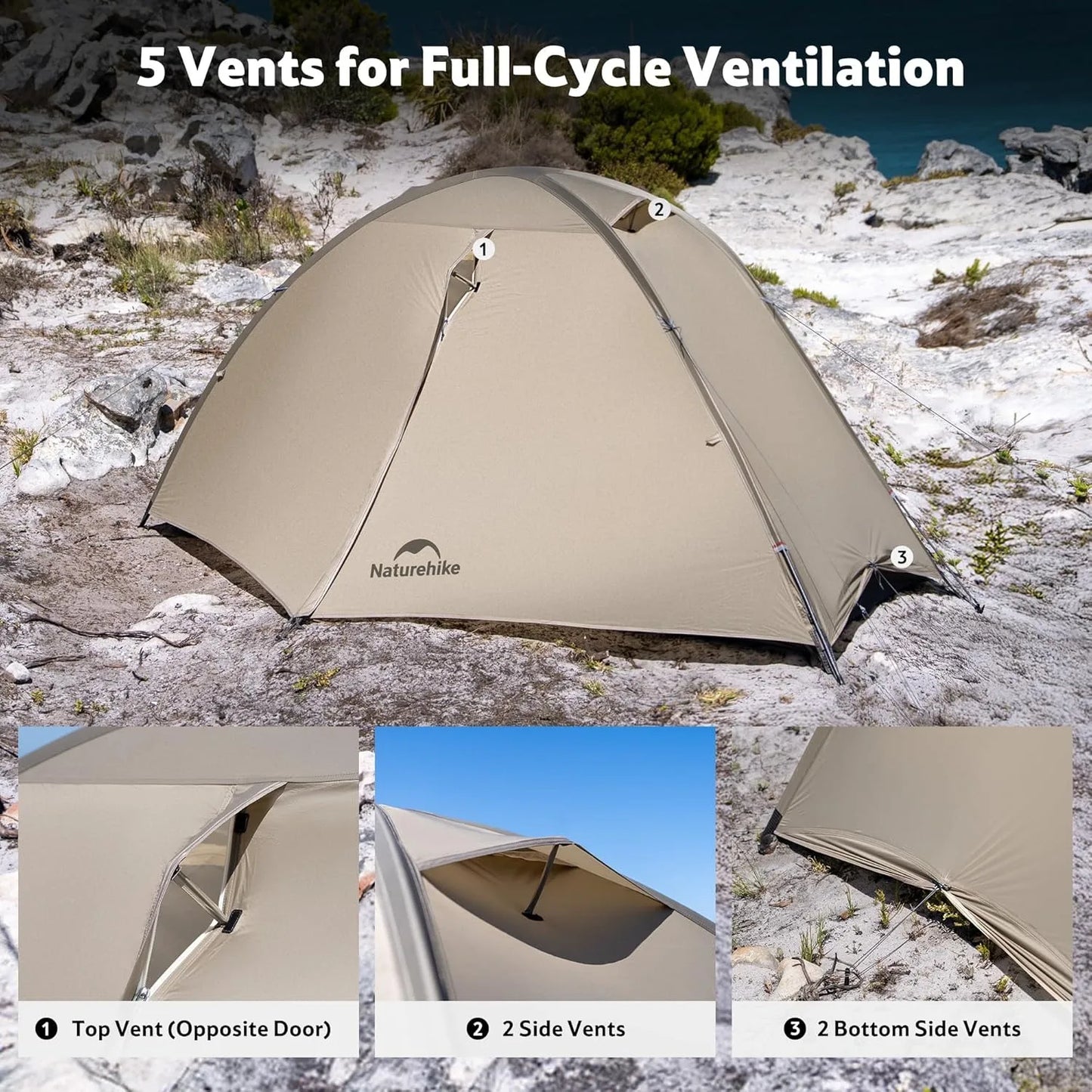 4 Seasons Giling PRO Hiking Tent Easy Setup Dome Tent Outdoor Camping Portable Equipment Mountaineering Tent Ultralight Backpacking Tent