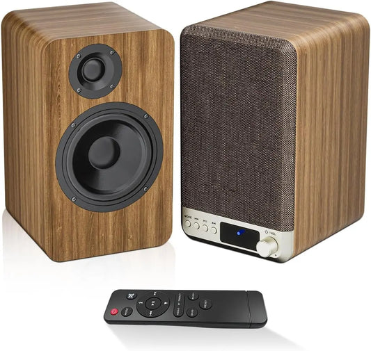 60W Active Bookshelf Speakers for Turntable, PC, Bluetooth 5.4, AUX/RCA Input, 3.5" Woofer, Home Stereo Sound