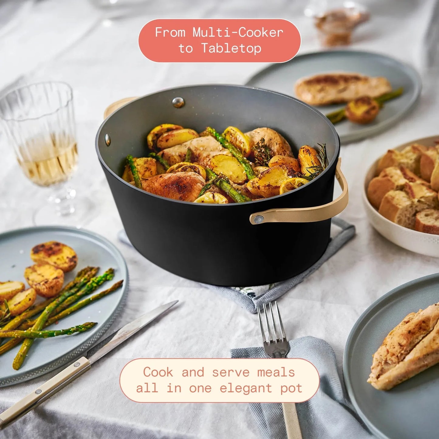 10 in 1, 6 Qt Electric Multi-Cooker, Black Sesame by Drew Barrymore