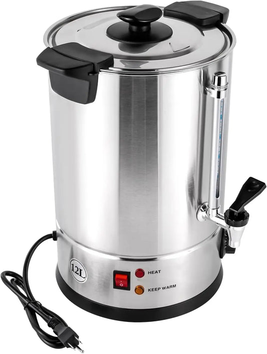 1000W Percolator Coffee Pot Tea Urn Coffee Maker, 8L/270Oz StainlSteel Electric Commercial Coffee Urn